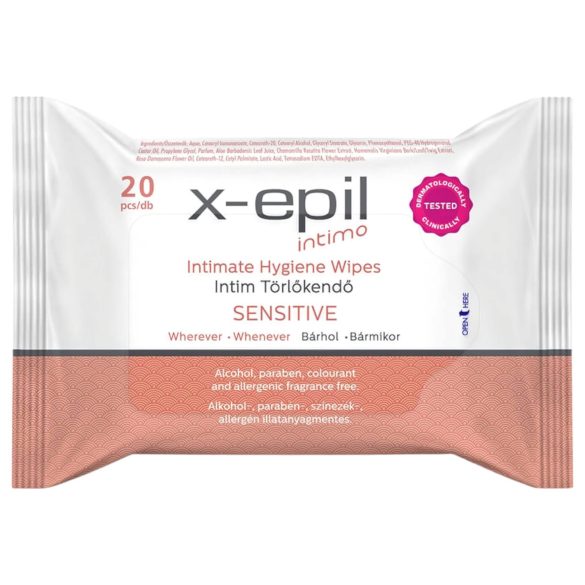 X-Epil Intimo Sensitive - lingettes intimes sensibles (20 pièces)
