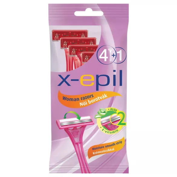 X-Epil - rasoir jetable femme 2 lames - lot de 5