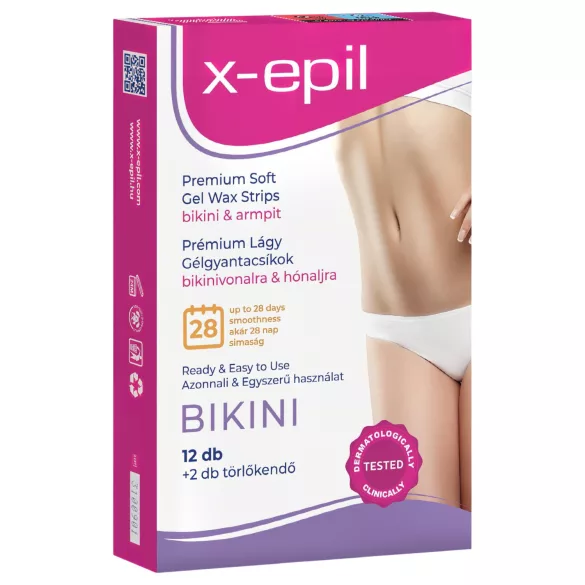 X-Epil - bandes de cire prêtes à l'emploi - bikini/aisselles - 12 unités