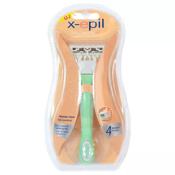 X-Epil Silky Smooth - rasoir femme à tête interchangeable 4 lames