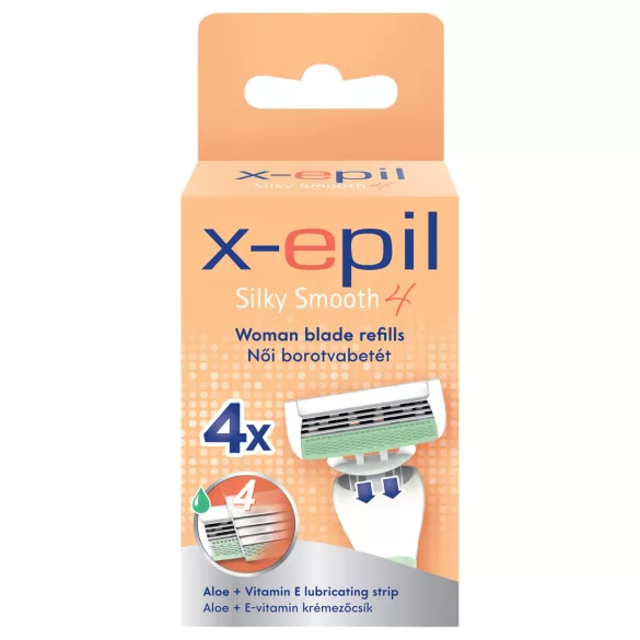X-Epil Silky Smooth - lame de rasoir femme 4 lames - pack de 4