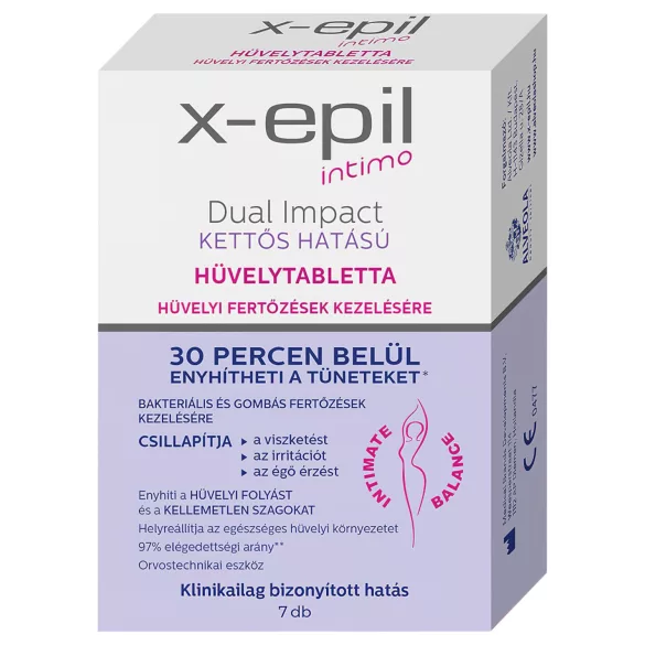 X-Epil Intimo Dual Impact - comprimé vaginal double action - 7 pièces