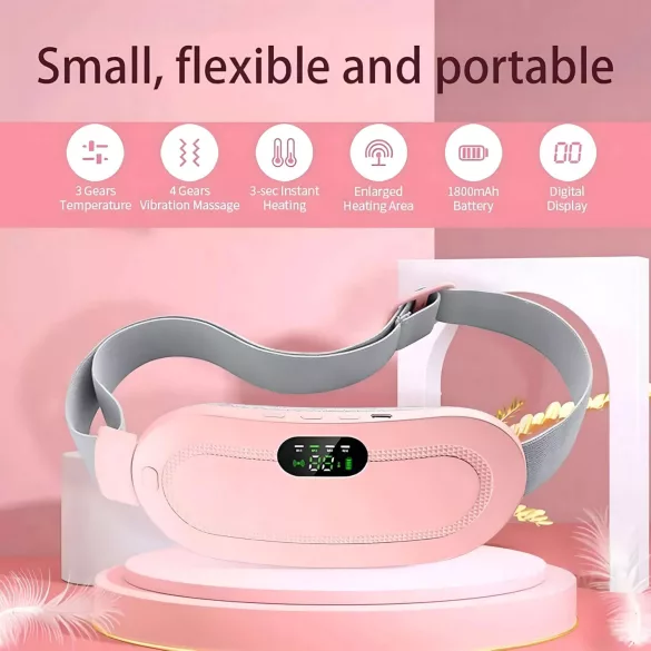 EMS - ceinture de massage menstruel rechargeable - rose