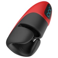 Lena - masturbateur vibrant et serrant - silicone rouge