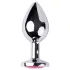 Desirel - plug anal S - bijou rose - métal argenté et rose