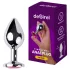Desirel - plug anal bijou rose - métal argenté/rose - taille M