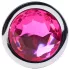 Desirel - plug anal bijou rose - métal argenté/rose - taille M
