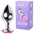 Desirel - plug anal - bijou rose L - argent/rose