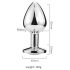 Plug anal Jewel Rose L (argent-rose)