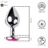 Desirel - plug anal - bijou rose L - argent/rose