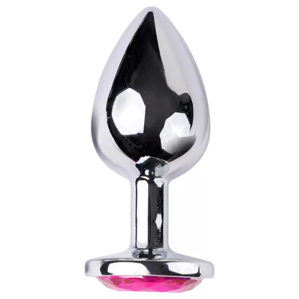 Desirel - plug anal - bijou rose L - argent/rose