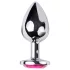Desirel - plug anal - bijou rose L - argent/rose