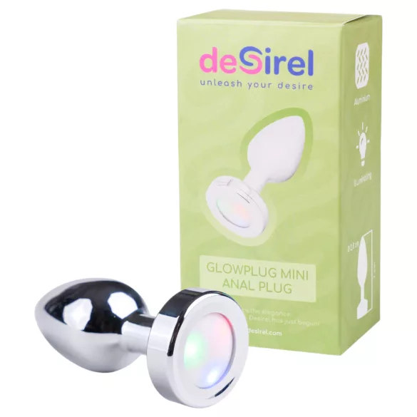 Desirel GlowPlug - plug anal lumineux - petit - argenté