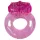 Anneau pénien vibrant jetable - silicone rose