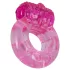 Anneau pénien vibrant jetable - silicone rose
