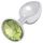 Sunfo - plug anal métal - bijou vert lime - argent