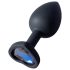 Sunfo - plug anal silicone cœur bijou bleu foncé - noir