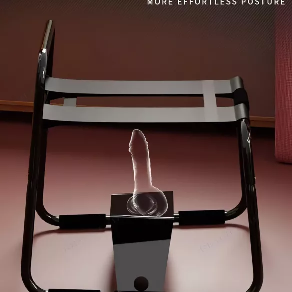 Coussin magique Desiel - Chaise sexuelle avec support pour godemichet (noir)