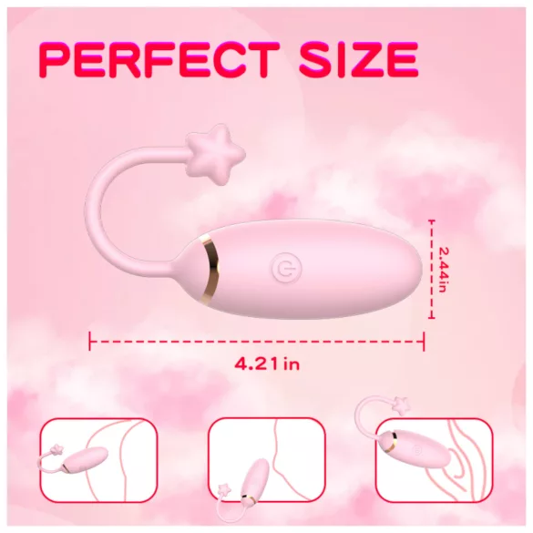 Funny Me - œuf vibrant portable contrôlé par application (rose)