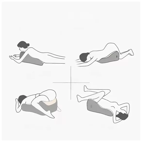 Coussin magique Desirel - Oreiller à mémoire de forme avec support pour gode (gris)