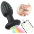 Desirel - Plug anal vibrant avec LED multicolore - contrôlé par application, 10 modes de vibration (noir)