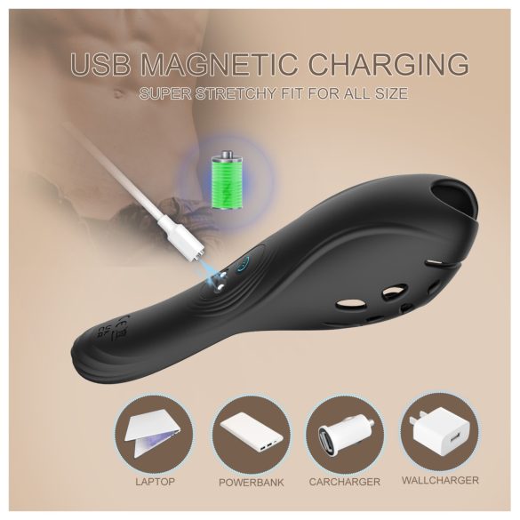 Biu-Biu - vibromasseur pénis - silicone noir