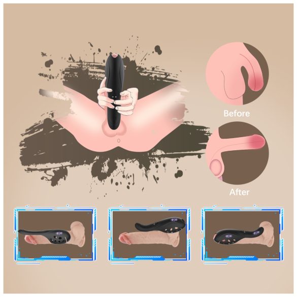 Biu-Biu - vibromasseur pénis - silicone noir