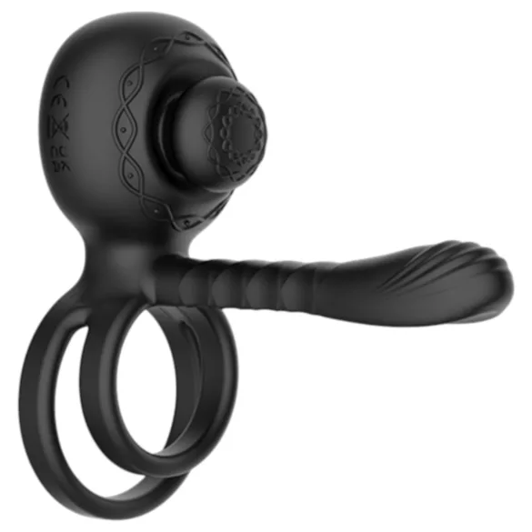 Biu-Biu - anneau pénien et vibromasseur couple - silicone noir