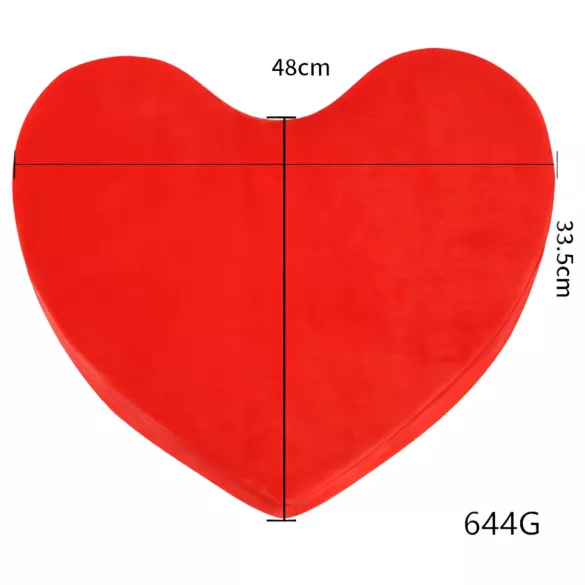 Coussin magique Desirel - coussin sexuel en forme de cœur (rouge)