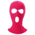Cagoule - masque tricoté à 3 ouvertures (rose foncé)