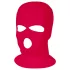 Cagoule - masque tricoté à 3 ouvertures (rose foncé)