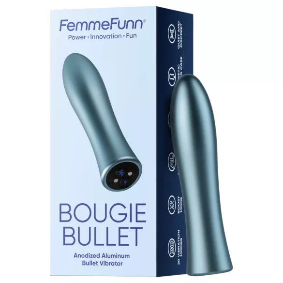 FemmeFunn Bougie - vibromasseur aluminium premium - argent