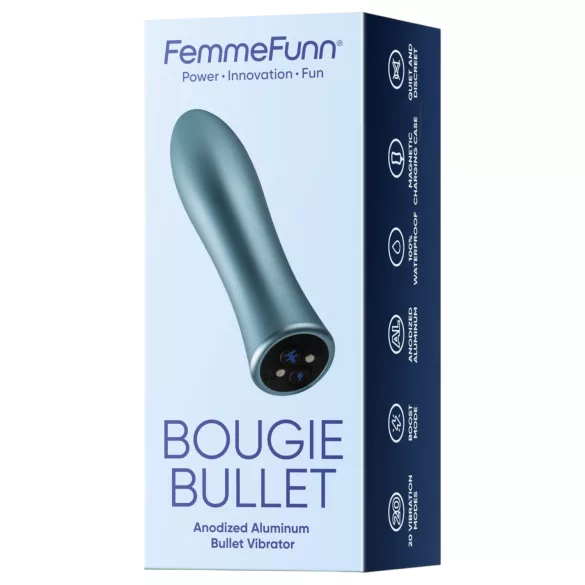 FemmeFunn Bougie - vibromasseur aluminium premium - argent