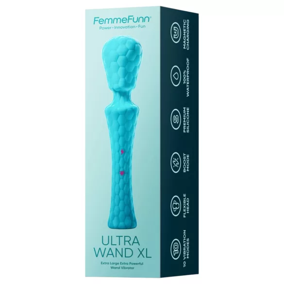 FemmeFunn - vibromasseur wand XL - puissant - silicone turquoise