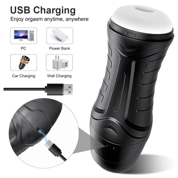 AlvUp - masturbateur vibrant à succion - noir