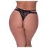 Magic Silk - string en dentelle à double bretelle (noir)