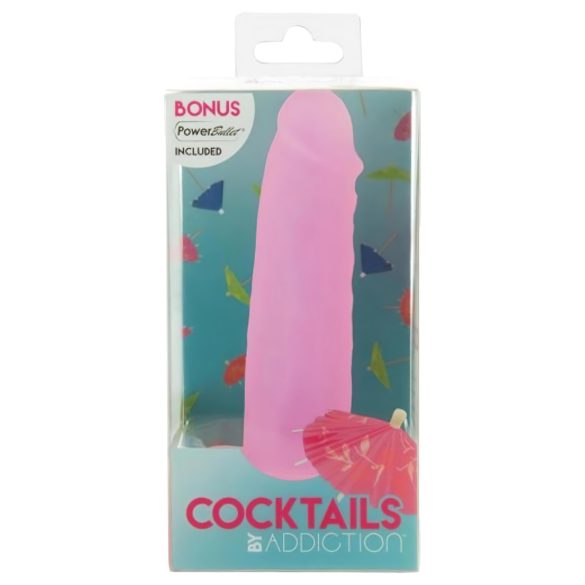 Addiction Coctails - gode ventouse - réaliste - silicone rose