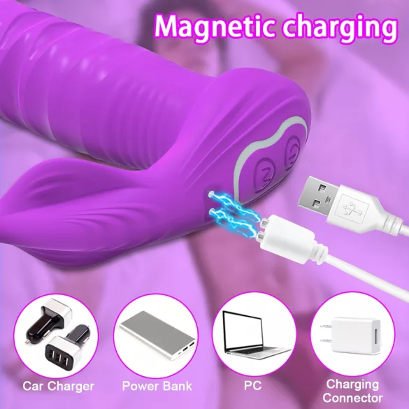 AlvUp - plug anal vibrant connecté - silicone violet