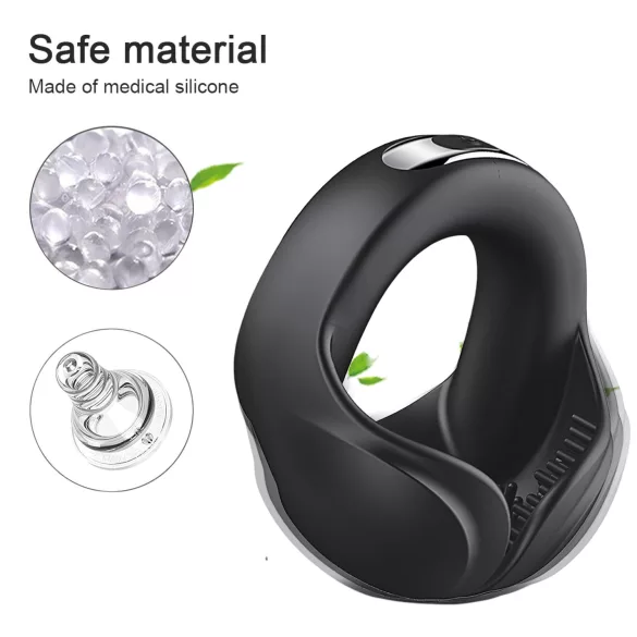 AlvUp - anneau pénien vibrant - silicone noir