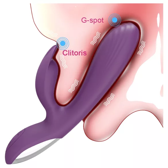 AlvUp - vibromasseur point G lapin - silicone violet