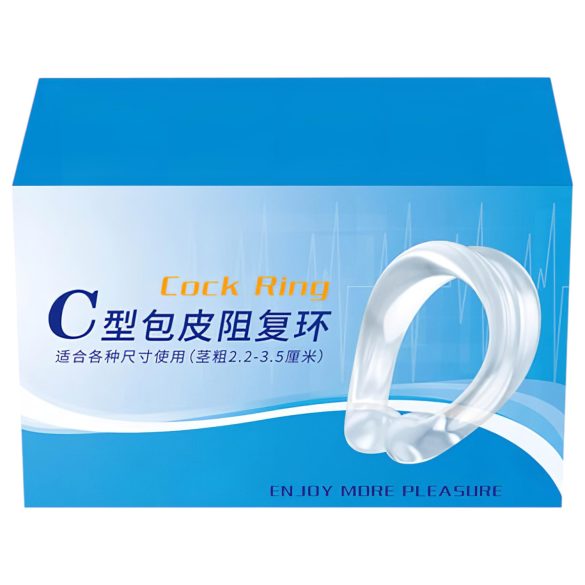 Anneau gland en silicone - retardateur éjaculation - transparent