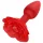 Rose Plug - plug anal vibrant télécommandé rechargeable - silicone rouge