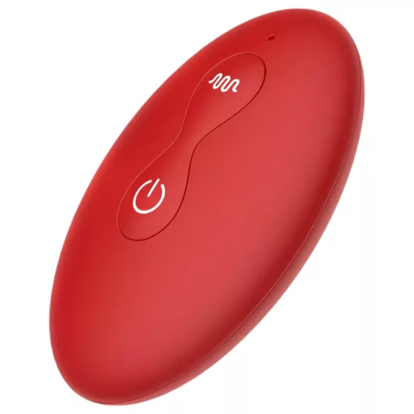 Rose Plug - plug anal vibrant télécommandé rechargeable - silicone rouge
