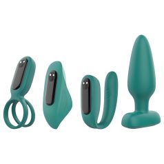   Sex HD - coffret 4 pièces vibromasseur rechargeable télécommandé - vert