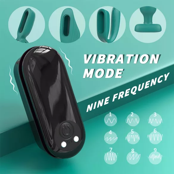 Sex HD - coffret 4 pièces vibromasseur rechargeable télécommandé - vert