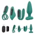 Sex HD - coffret 4 pièces vibromasseur rechargeable télécommandé - vert
