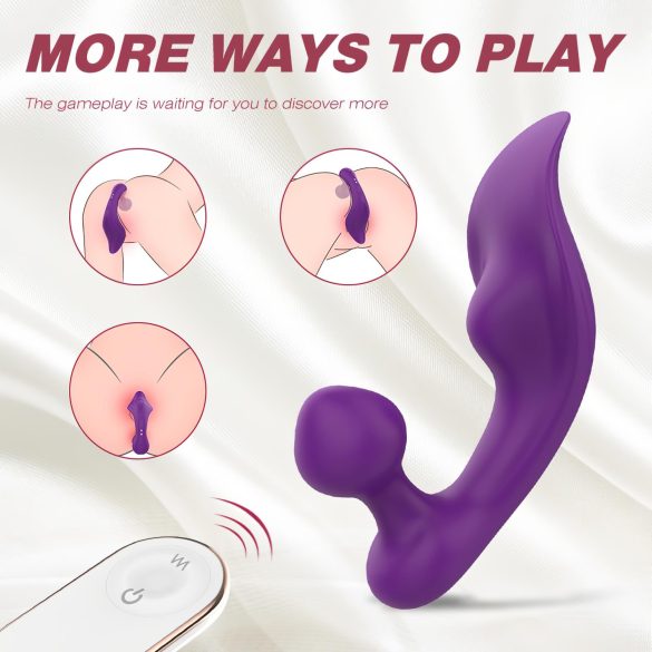 Sex HD Chomper - vibromasseur clito et anal étanche - silicone violet
