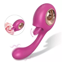 Sexe HD - vibromasseur cunnilingus et point G (rouge)