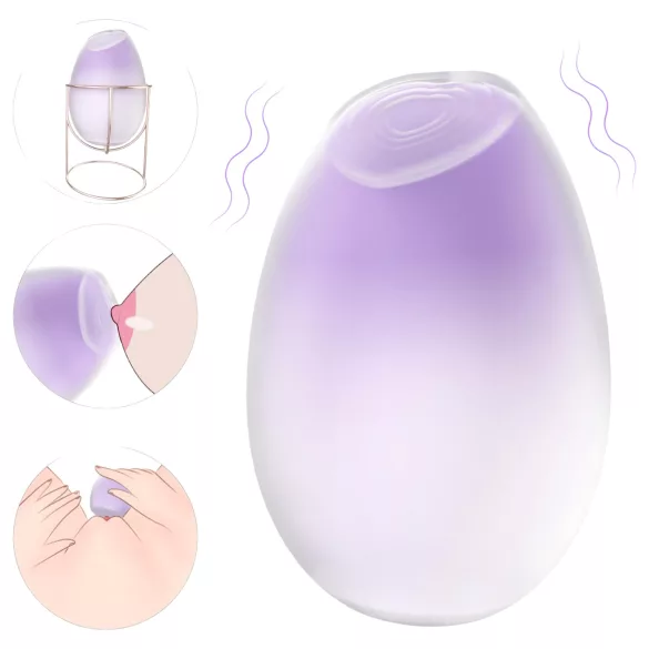 Sex HD - stimulateur tétons et clitoris 2en1 - silicone violet