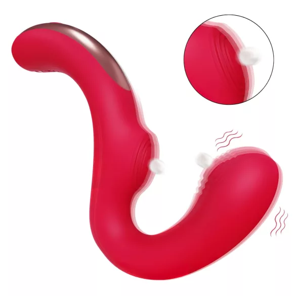 SEX HD Genie - Vibromasseur point G et clitoris - silicone rouge